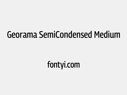 Georama SemiCondensed Medium