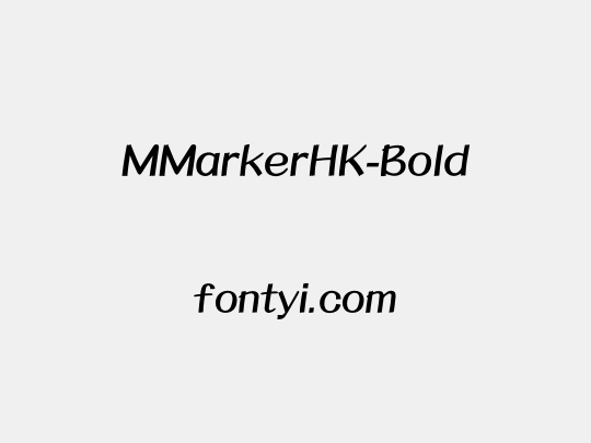 MMarkerHK-Bold