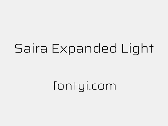 Saira Expanded Light