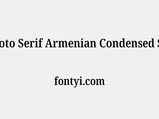 Noto Serif Armenian Condensed SemiBold
