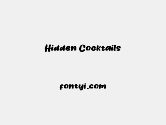 Hidden Cocktails