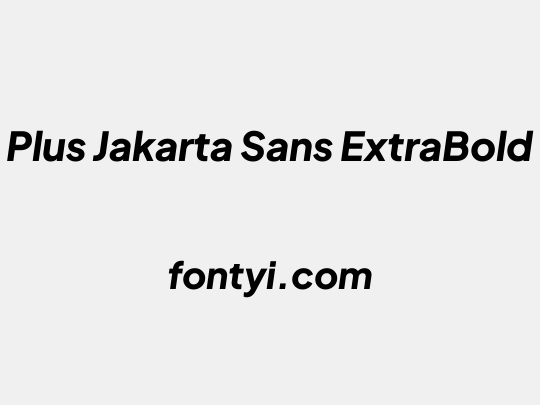 Plus Jakarta Sans ExtraBold