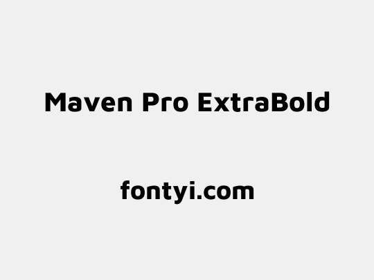 Maven Pro ExtraBold