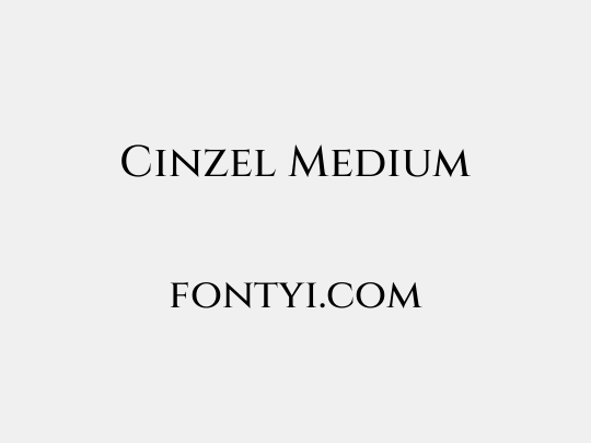 Cinzel Medium