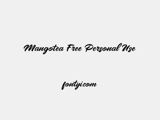 Mangotea Free Personal Use