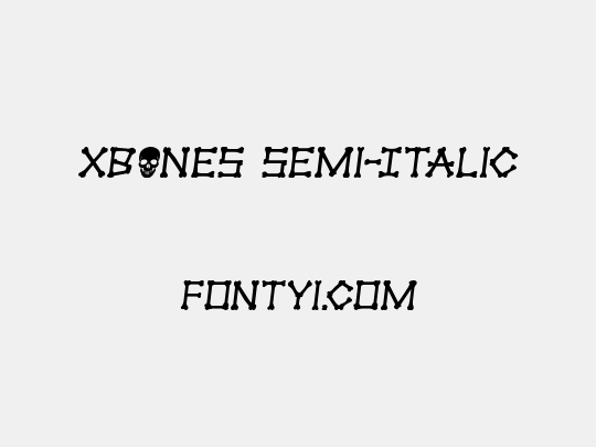 xBONES Semi-Italic