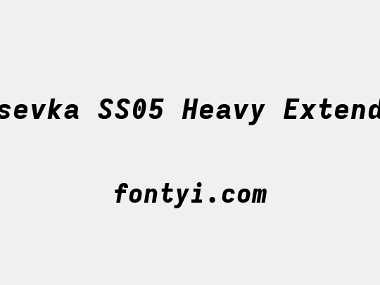 Iosevka SS05 Heavy Extended