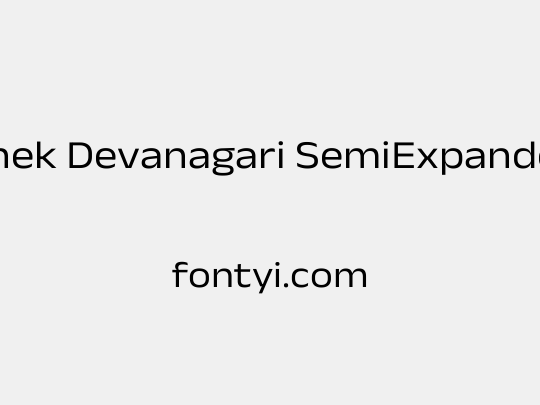 Anek Devanagari SemiExpanded