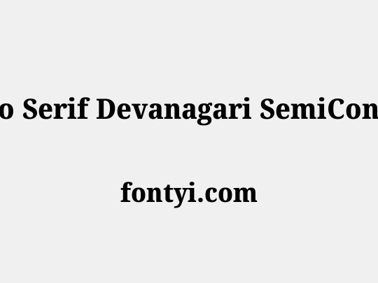 Noto Serif Devanagari SemiCondensed ExtraBold