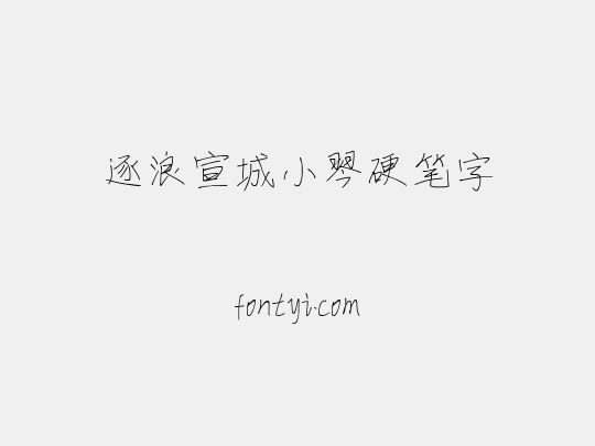 逐浪宣城小琴硬笔字