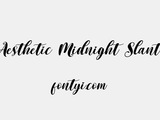 Aesthetic Midnight Slant