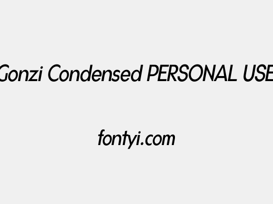 Gonzi Condensed PERSONAL USE