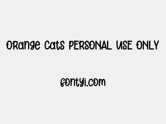 Orange Cats PERSONAL USE ONLY