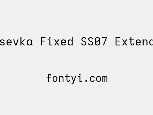 Iosevka Fixed SS07 Extended