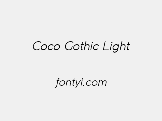 Coco Gothic Light