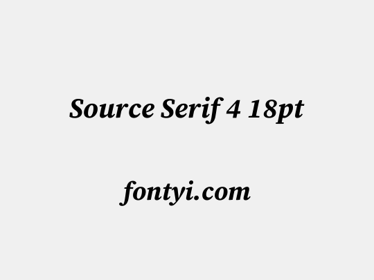 Source Serif 4 18pt