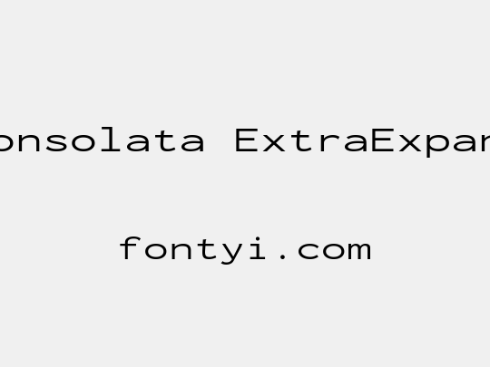 Inconsolata ExtraExpanded