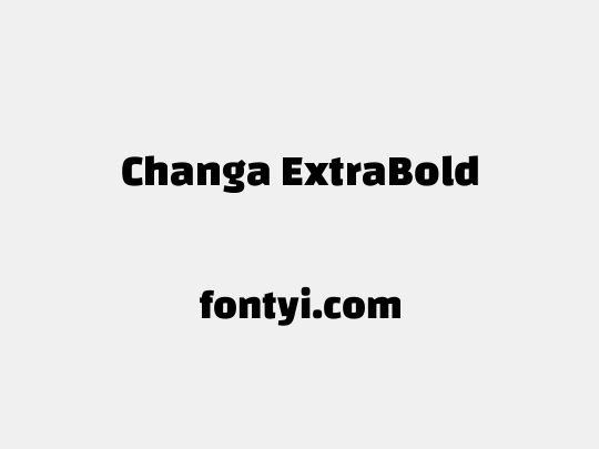 Changa ExtraBold