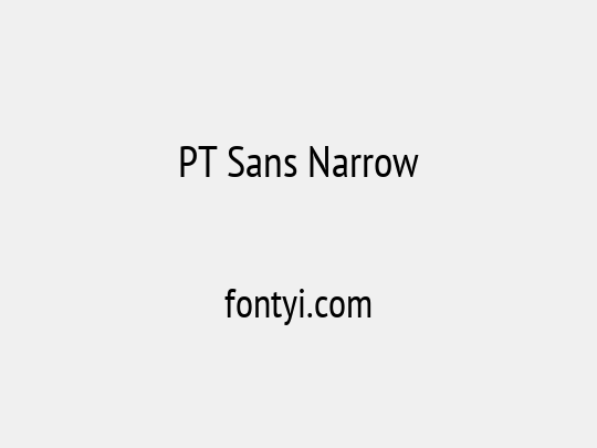 PT Sans Narrow