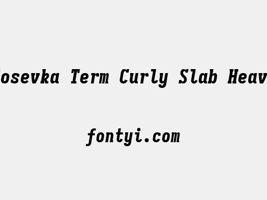 Iosevka Term Curly Slab Heavy