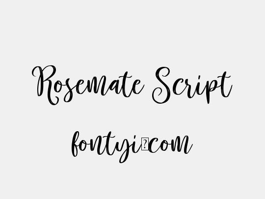 Rosemate Script