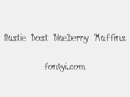 Austie Bost Blueberry Muffins