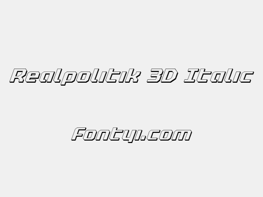 Realpolitik 3D Italic