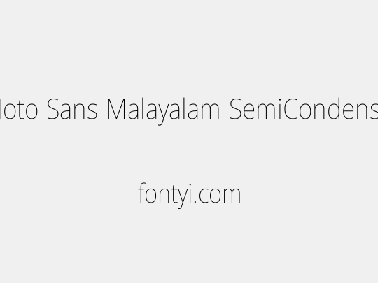 Noto Sans Malayalam SemiCondensed Thin
