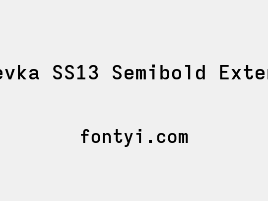 Iosevka SS13 Semibold Extended
