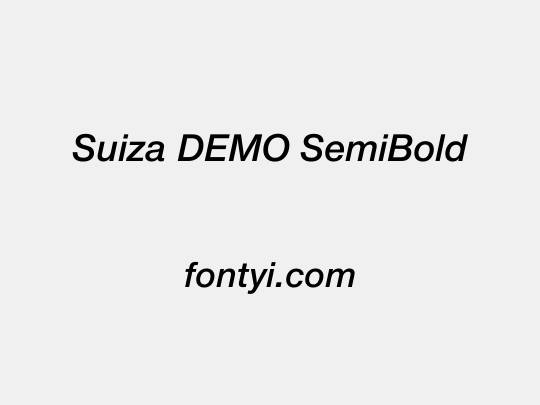 Suiza DEMO SemiBold