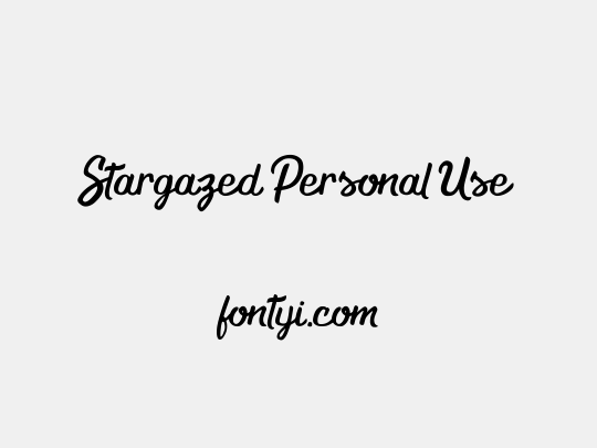 Stargazed Personal Use