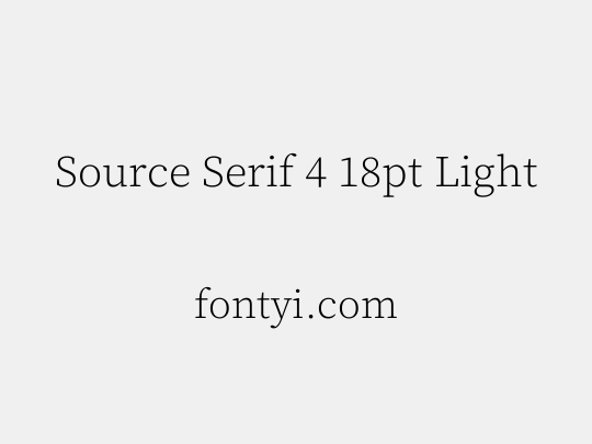 Source Serif 4 18pt Light