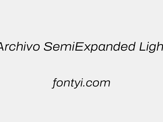 Archivo SemiExpanded Light
