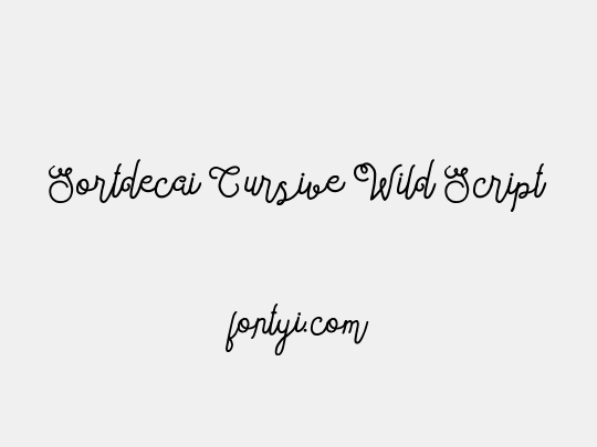 Sortdecai Cursive Wild Script