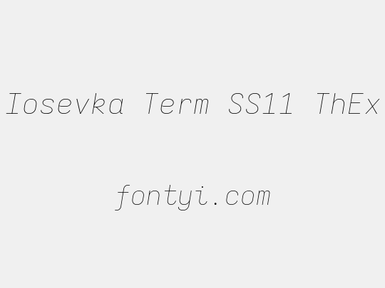 Iosevka Term SS11 ThEx