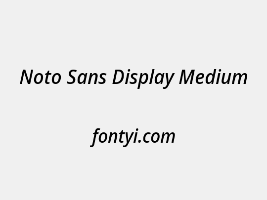 Noto Sans Display Medium
