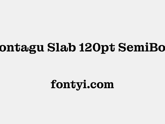 Montagu Slab 120pt SemiBold