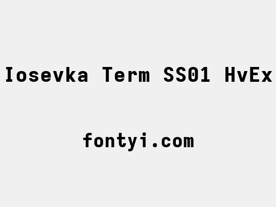 Iosevka Term SS01 HvEx