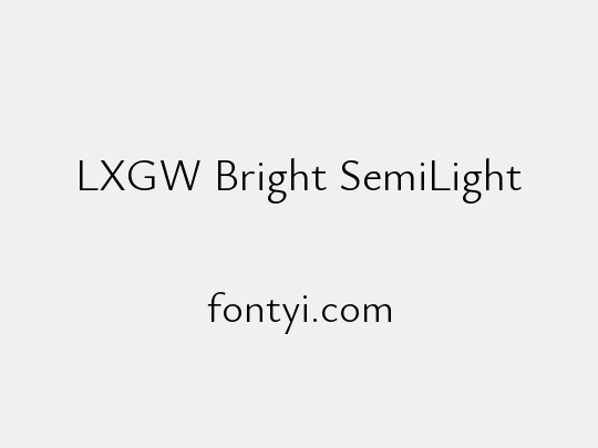 LXGW Bright SemiLight