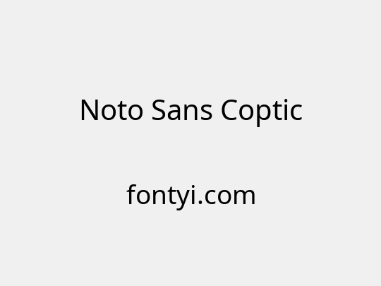 Noto Sans Coptic