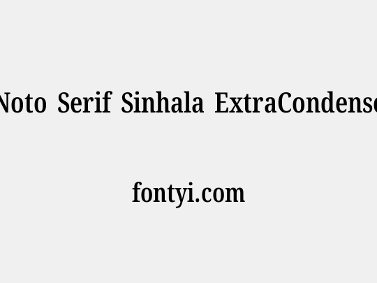 Noto Serif Sinhala ExtraCondensed SemiBold