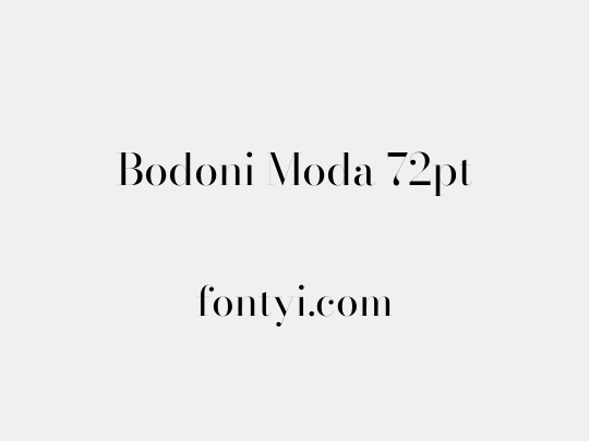 Bodoni Moda 72pt