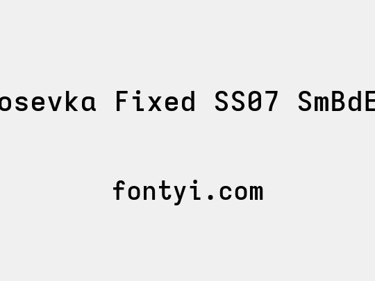 Iosevka Fixed SS07 SmBdEx