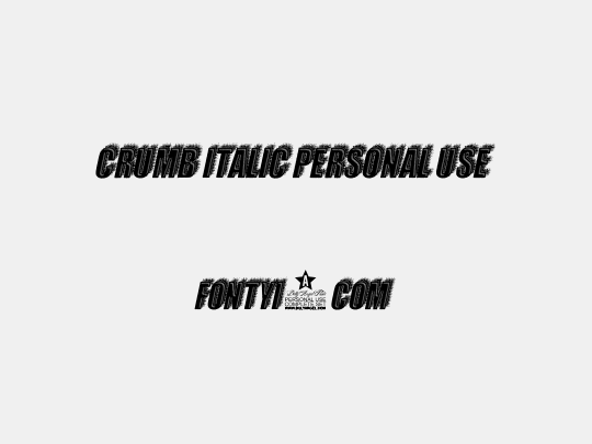 CRUMB ITALIC PERSONAL USE