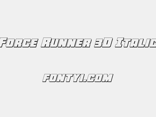 Force Runner 3D Italic