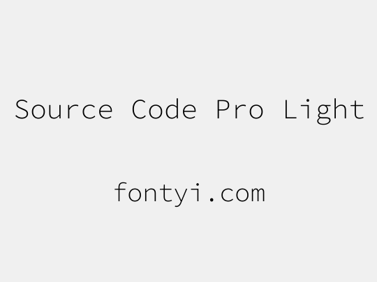 Source Code Pro Light