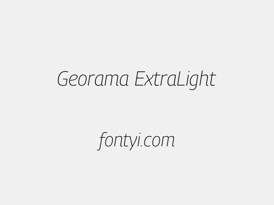 Georama ExtraLight
