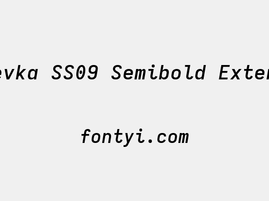 Iosevka SS09 Semibold Extended