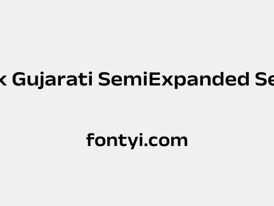Anek Gujarati SemiExpanded SemiBold
