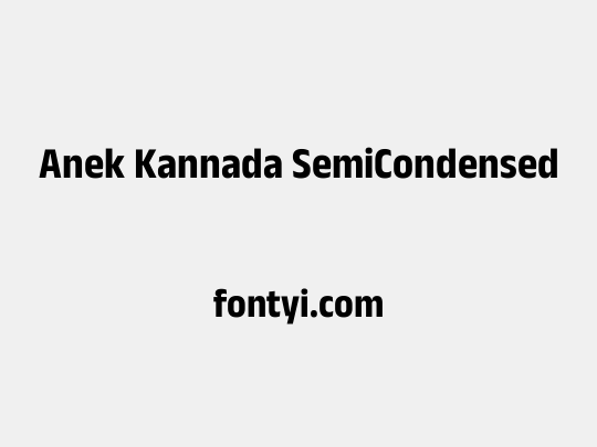 Anek Kannada SemiCondensed